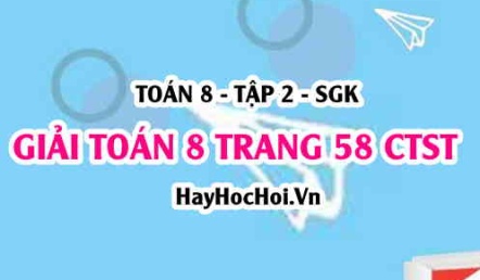 Giải Toán 8 trang 58 tập 2 Chân trời sáng tạo